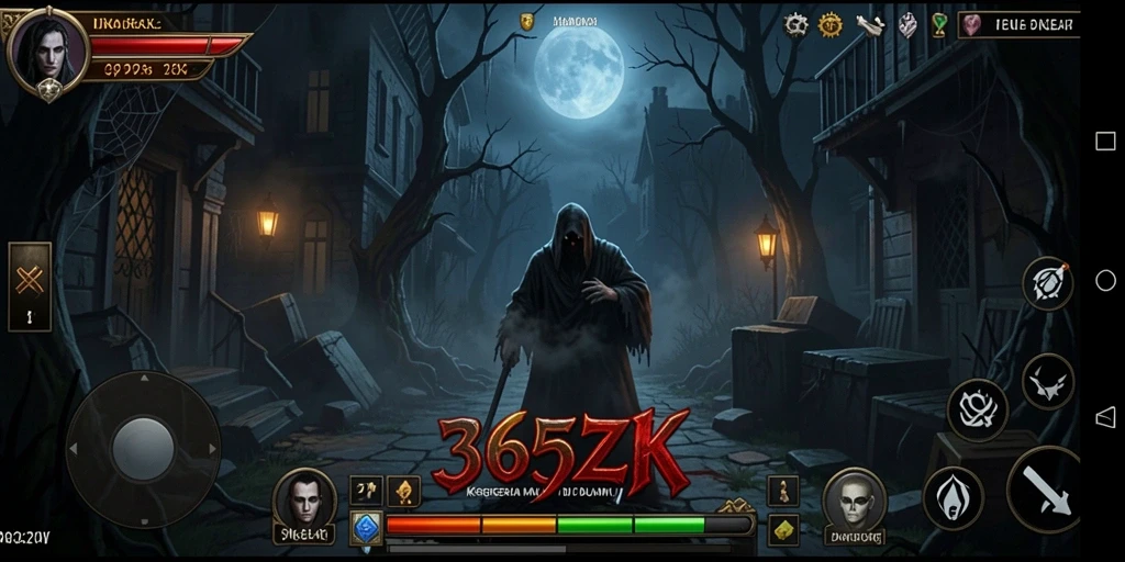 Screenshot menampilkan suasana mencekam dalam gameplay 365ZK.