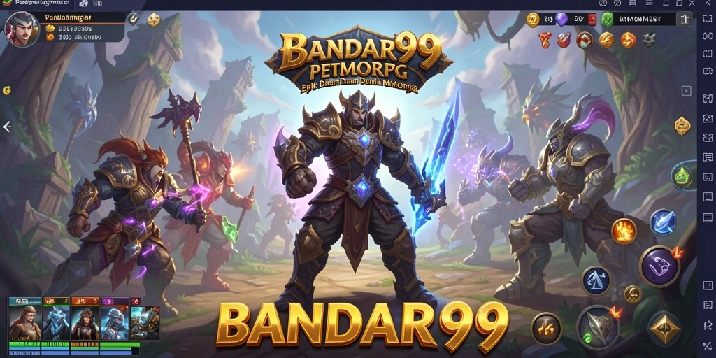 Tangkapan layar utama BANDAR99 menampilkan momen seru dalam pertempuran MMORPG.