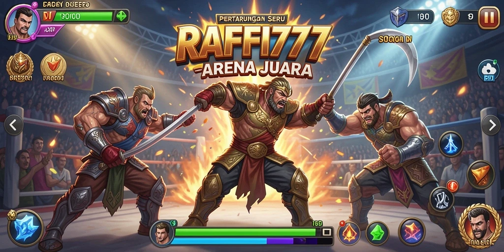 Tampilan gameplay RAFFI777 yang seru dan dinamis dalam pertarungan.