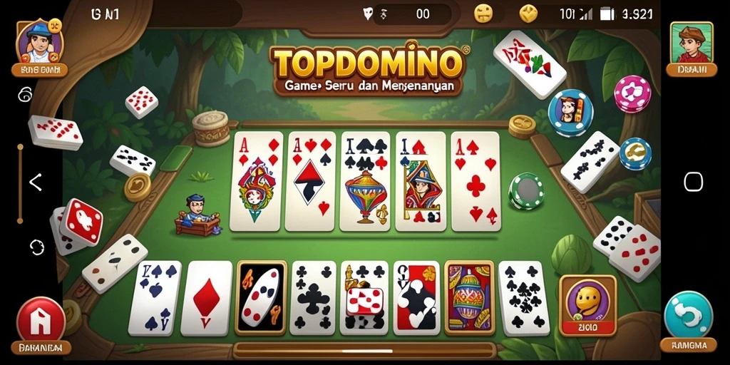 Screenshot gameplay TOPDOMINO yang seru dan menantang.