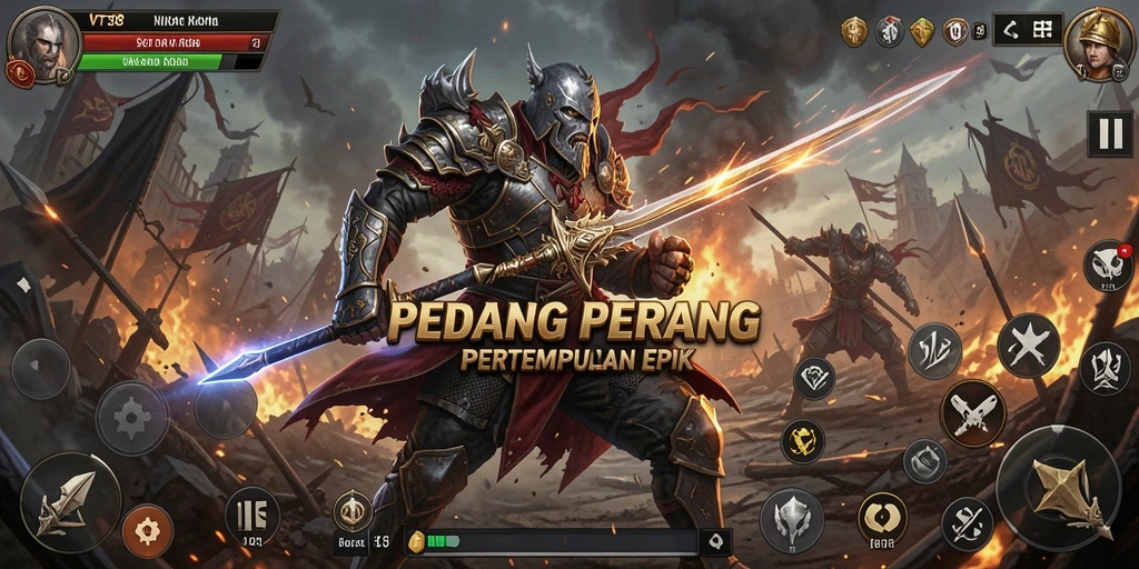 Tangkapan layar VT38 menampilkan pertarungan seru dengan efek visual yang menakjubkan.
